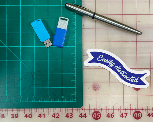 Easily Distracted Sticker