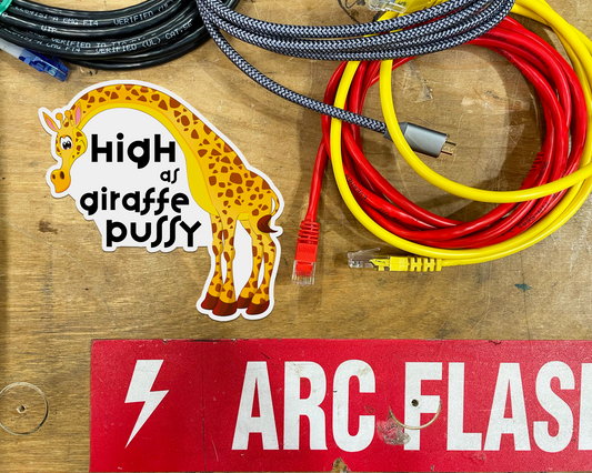 High as Giraffe Pussy Sticker
