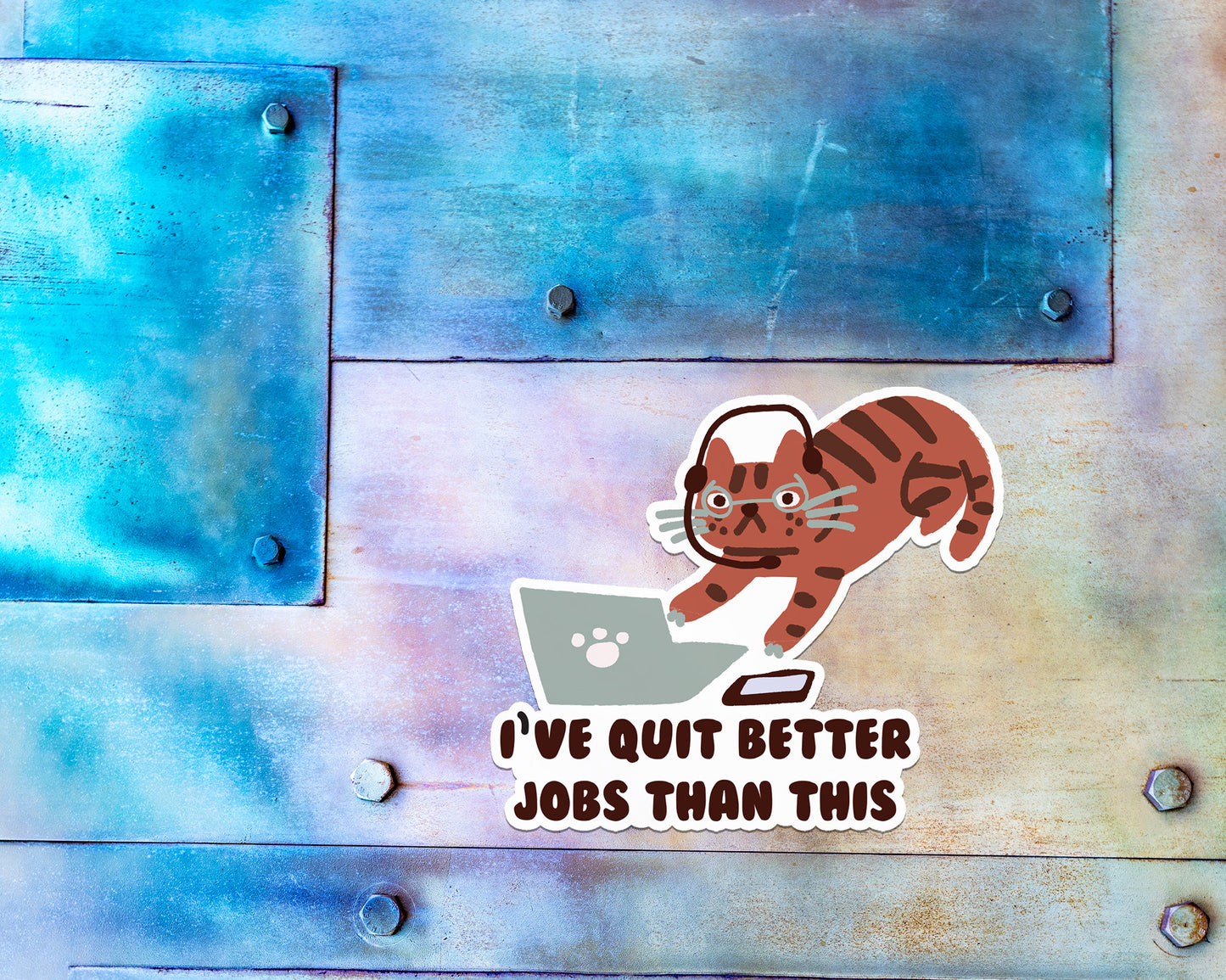 I've Quit Better Jobs Than This Cartoon Magnet