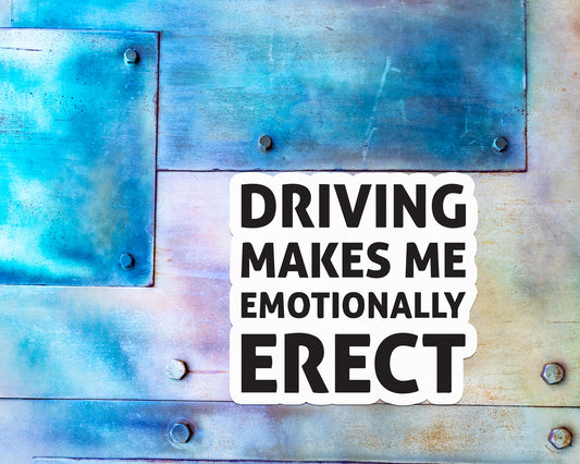 Driving Makes Me Emotionally Erect Magnet