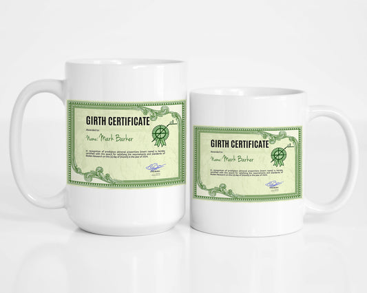 Girth Certificate Coffee Mug