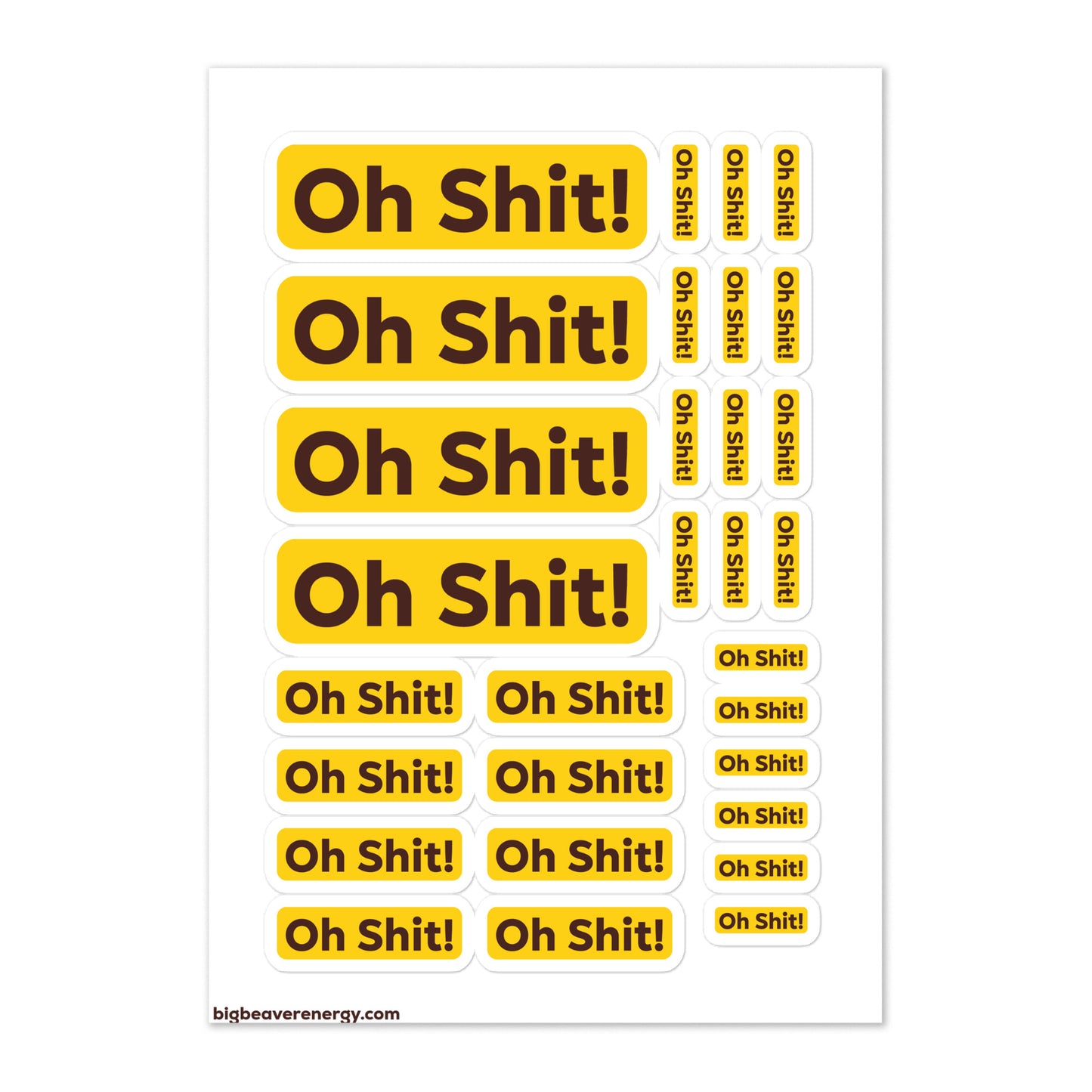 Oh Shit! Sticker Sheet