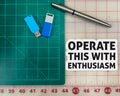 Operate This with Enthusiasm Sticker