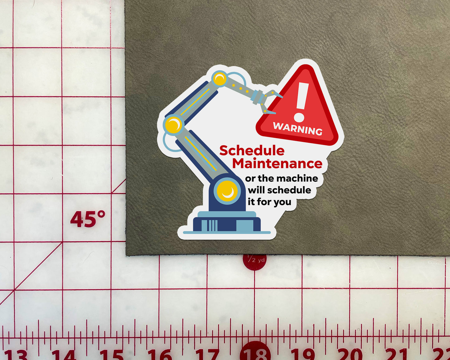 Schedule Maintenance Sticker