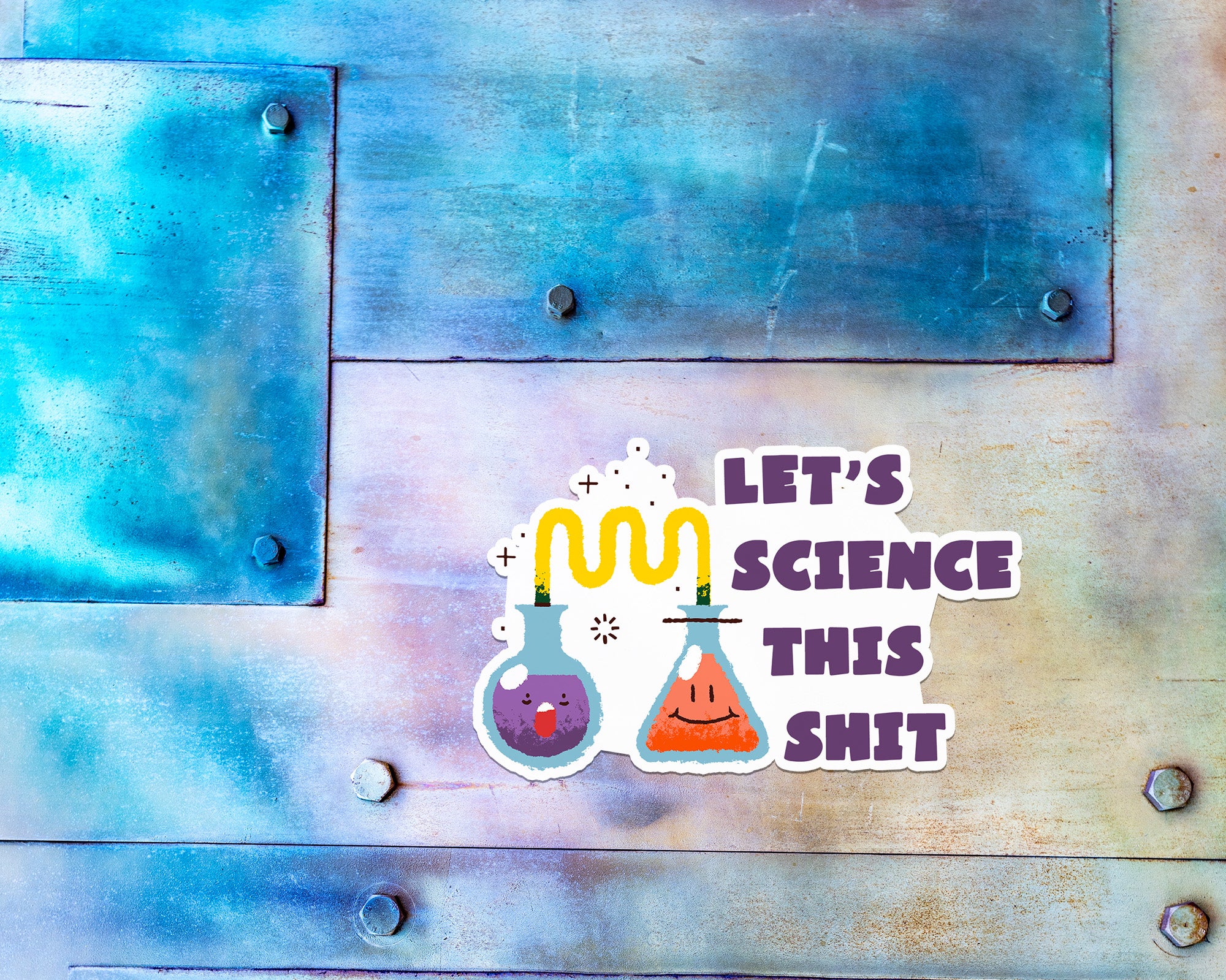 Let's science this shit, cartoon magnet – Big Beaver Energy