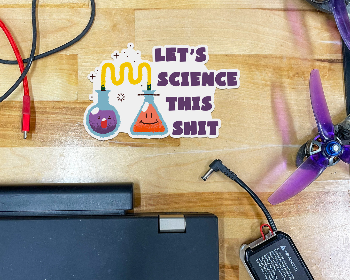 Let's Science This Shit, Cartoon Sticker