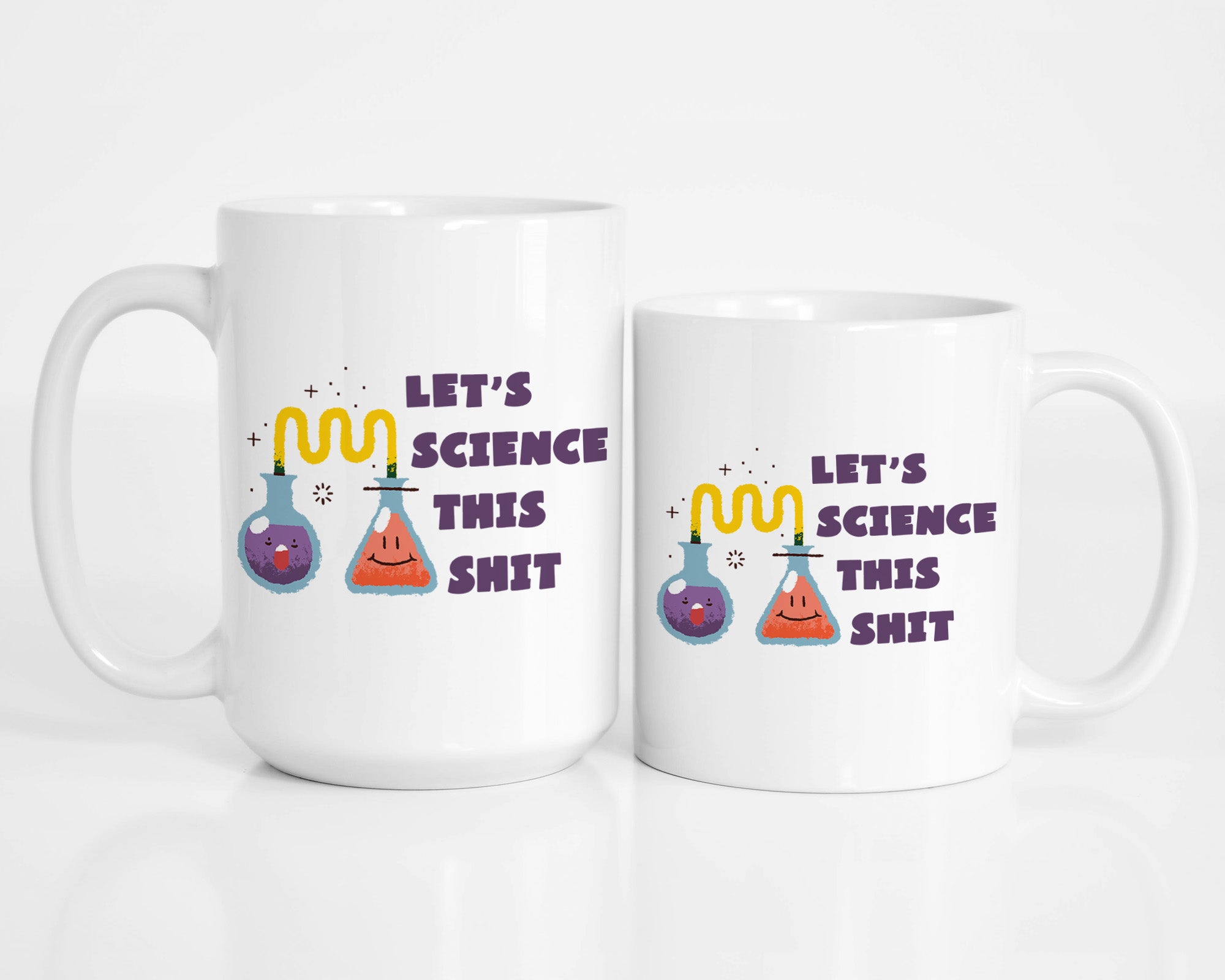 Let's Science This Shit, Cartoon Coffee Mug – Big Beaver Energy