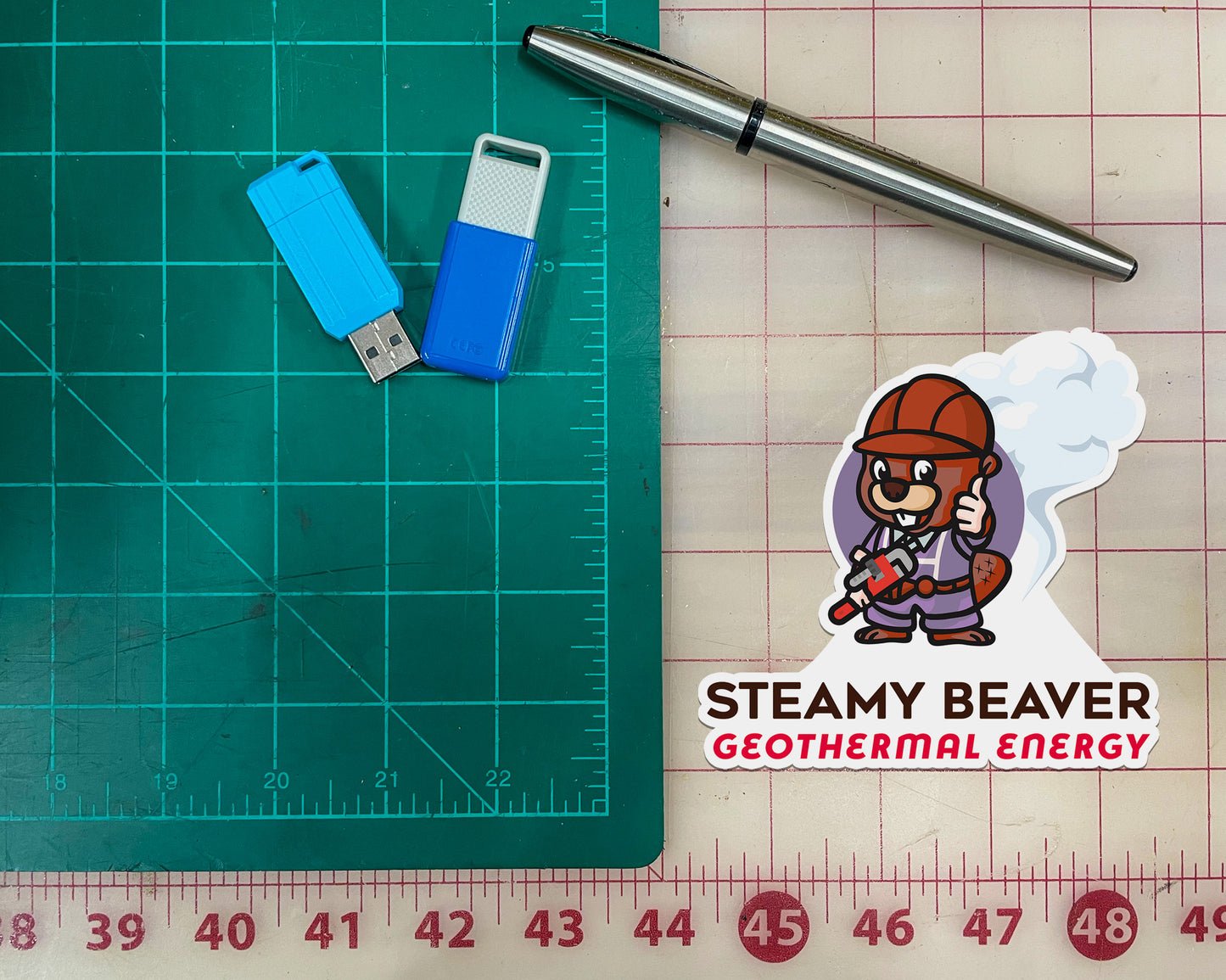 Steamy Beaver Sticker