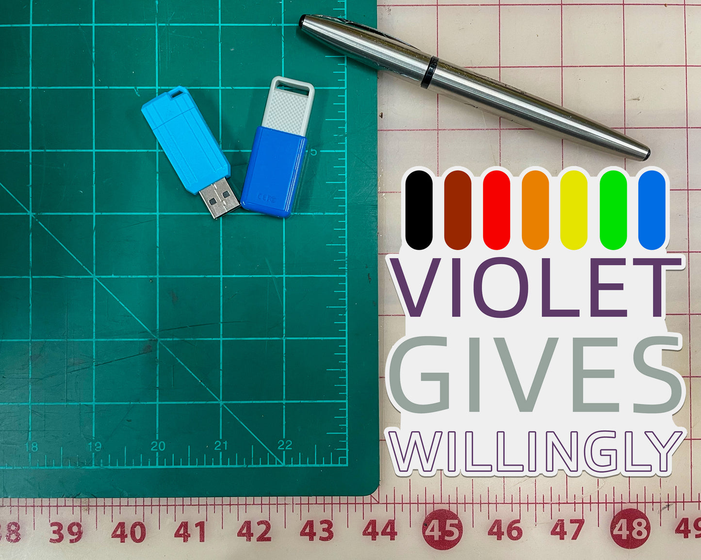 Violet Gives Willingly Sticker